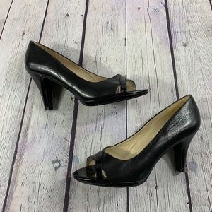 Naturalizer Black Peep Toe 'Isla' Heels Size 7.5W